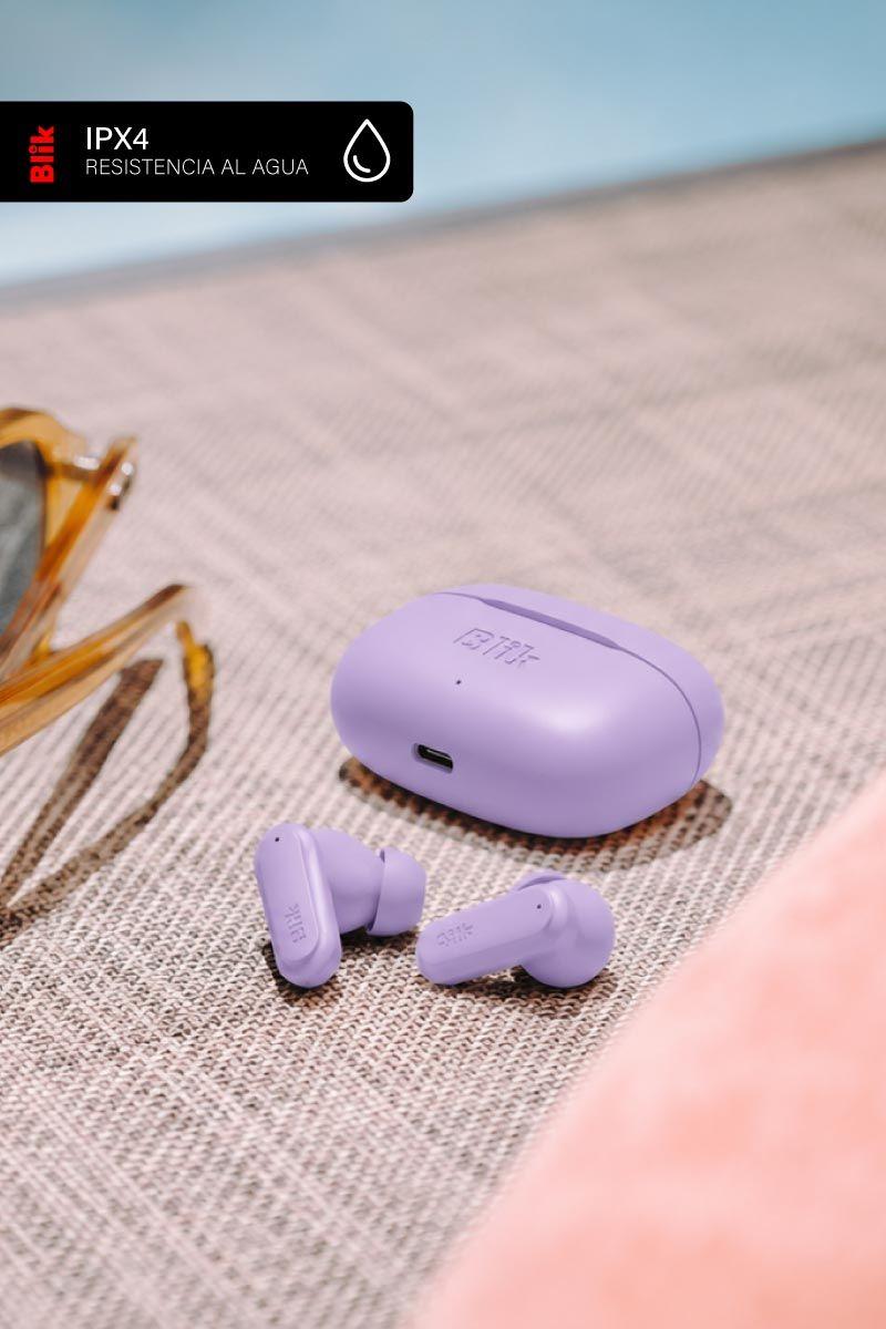 Audifonos Bluetooth Inalámbricos Blik Air500 Lila 30 hrs-5
