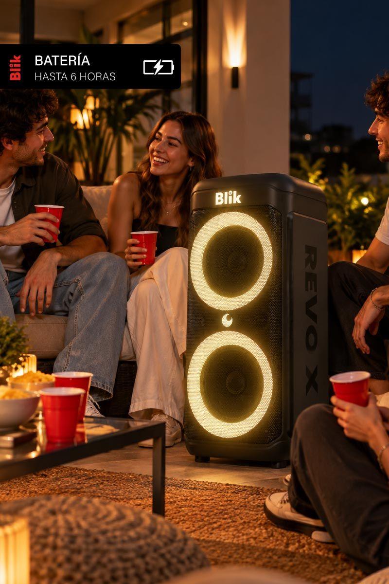 Parlante Karaoke Blik Revo X 10.000W PMPO Auracast-4