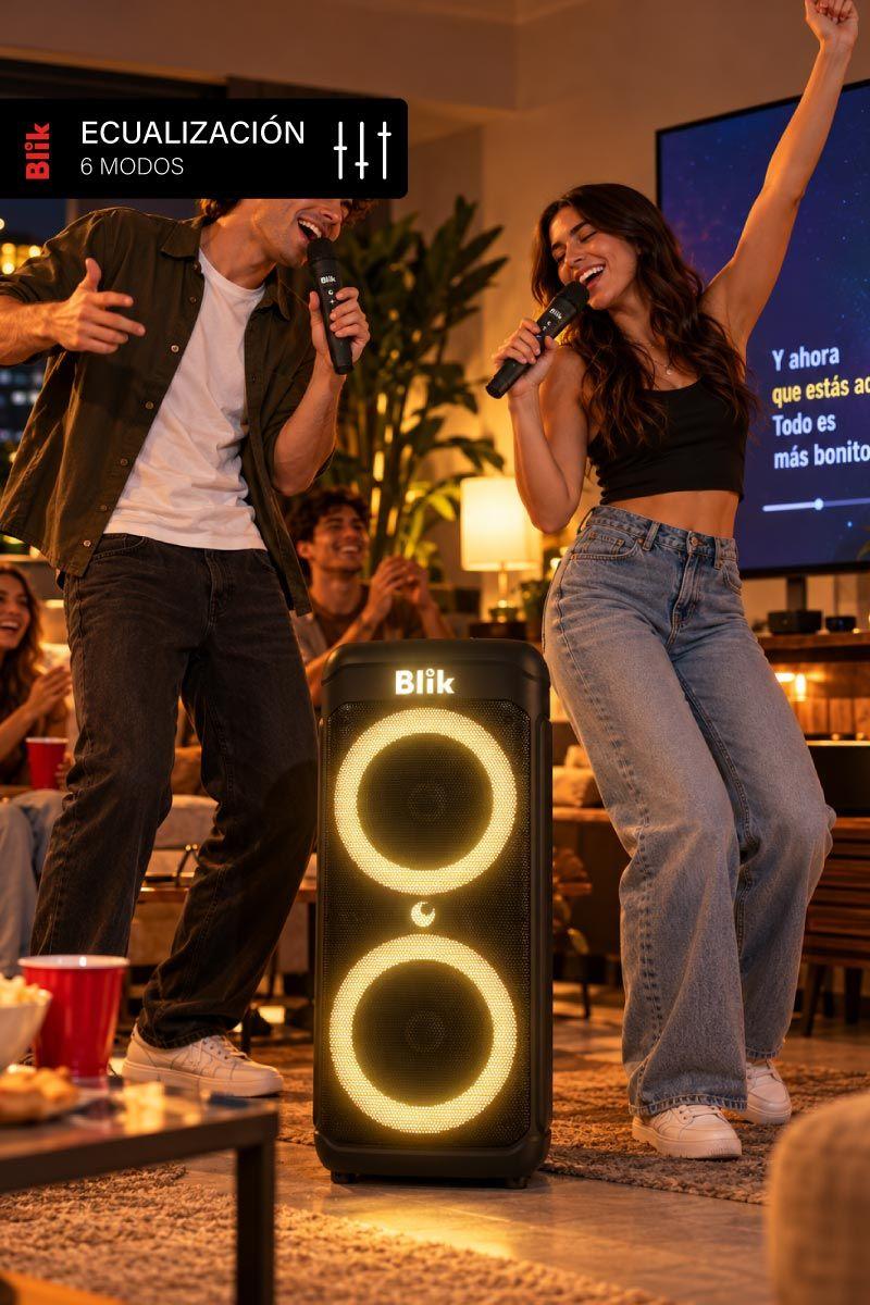 Parlante Karaoke Blik Revo X 10.000W PMPO Auracast-5