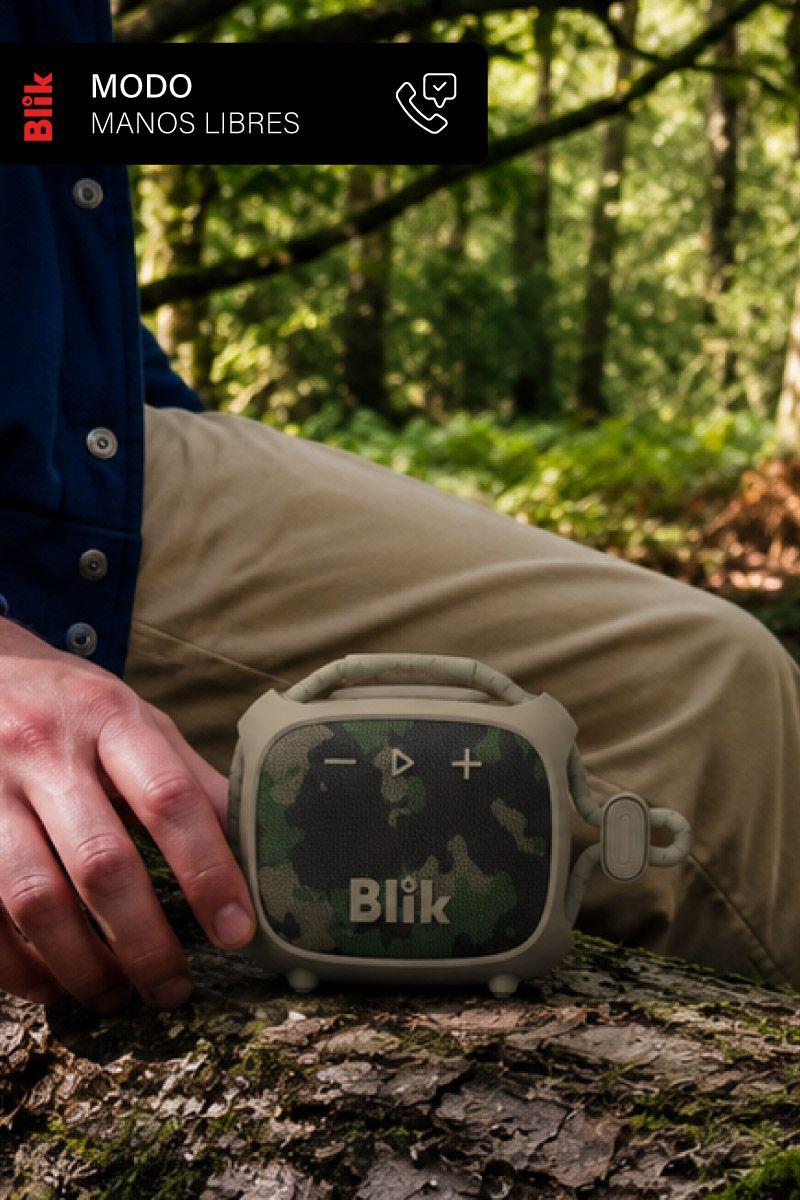 Parlante Bluetooth Blik Rider 8W IPX7 5H Clip color Militar-6