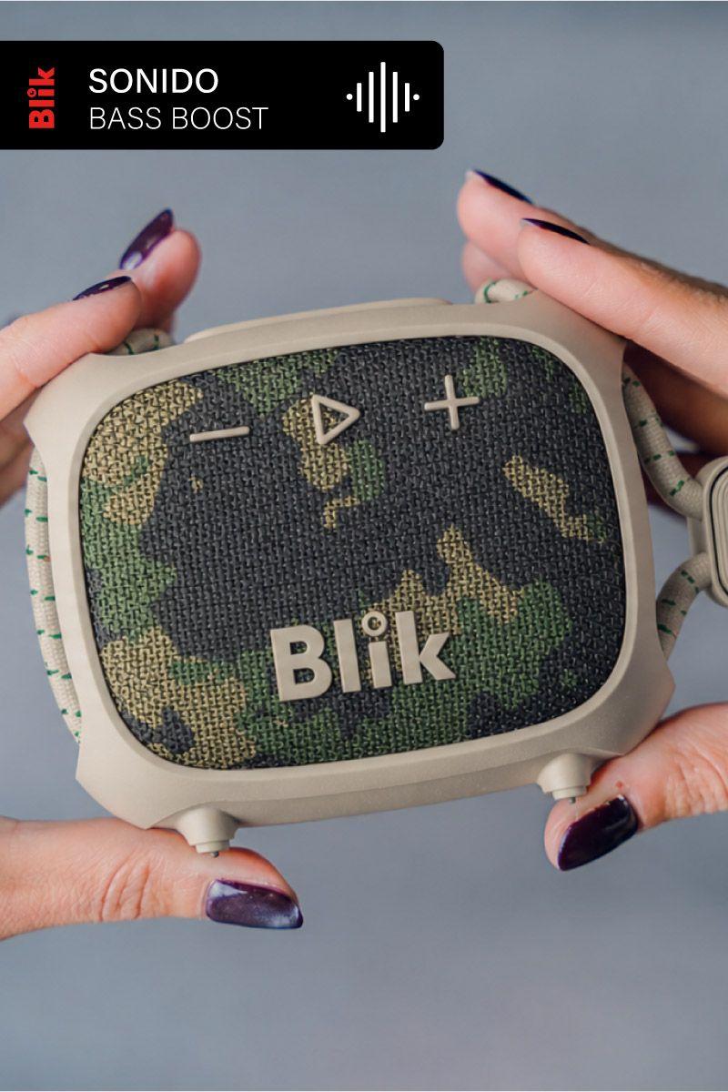 Parlante Bluetooth Blik Rider 8W IPX7 5H Clip color Militar-8