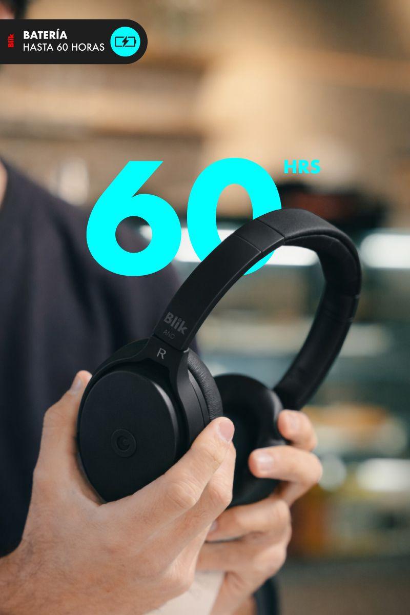 Audífonos Bluetooth Blik Neo Cancelación De Ruido 60H Negro-3