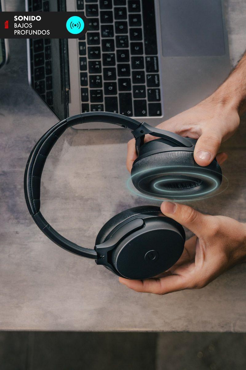 Audífonos Bluetooth Blik Neo Cancelación De Ruido 60H Negro-4