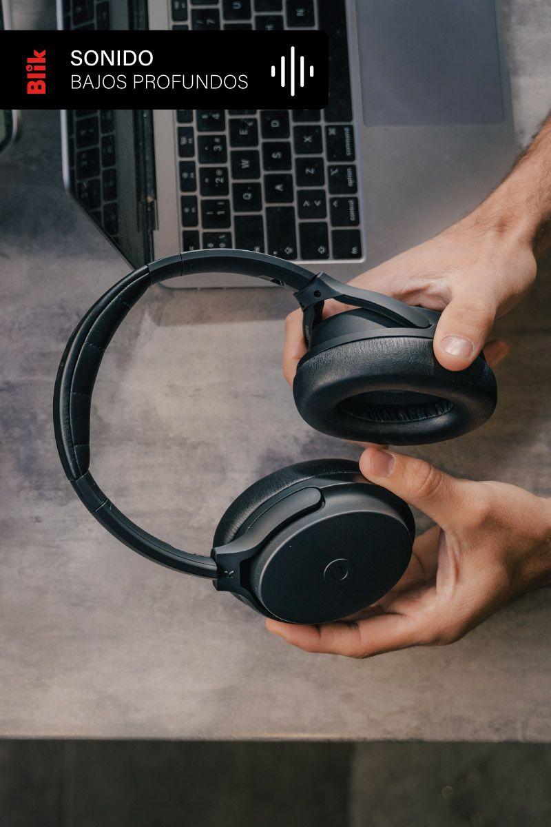Audífonos Bluetooth Blik Neo Cancelación De Ruido 60H Negro-3