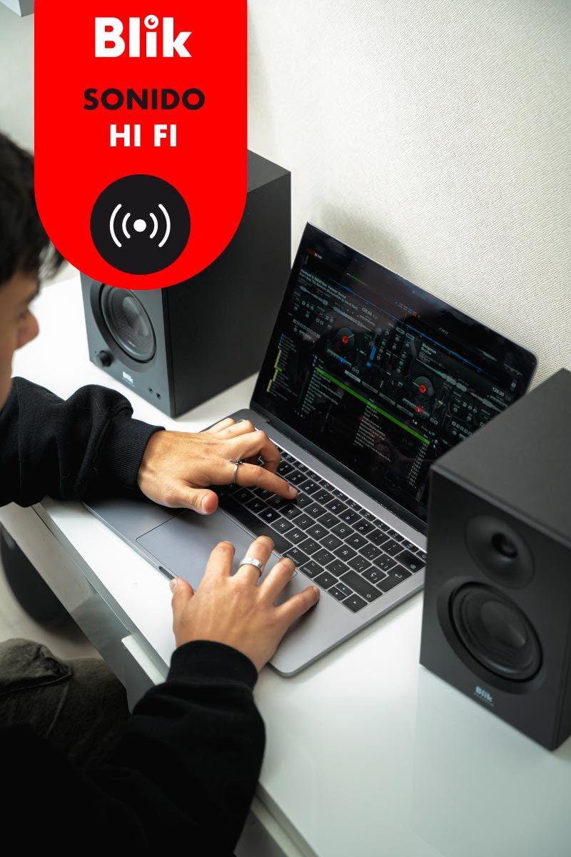 Par Parlantes Hi-Fi Bluetooth Blik Bookshelfone 70W-3