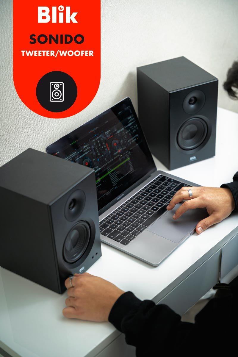 Par Parlantes Hi-Fi Bluetooth Blik Bookshelfone 70W-4