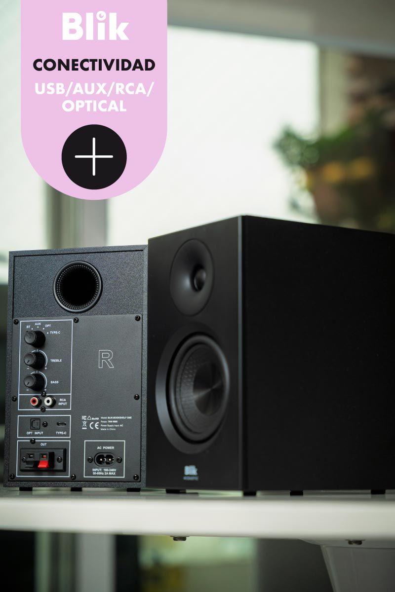 Par Parlantes Hi-Fi Bluetooth Blik Bookshelfone 70W-6