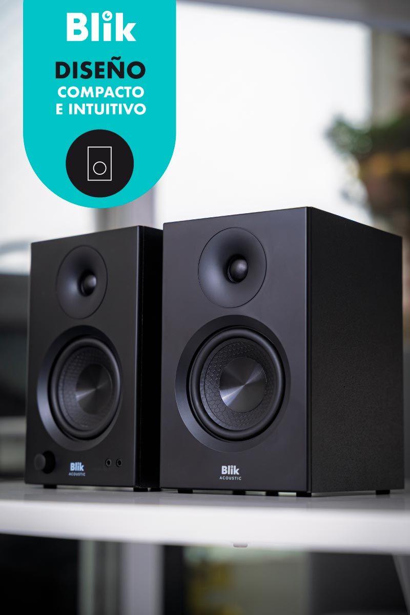 Par Parlantes Hi-Fi Bluetooth Blik Bookshelfone 70W-7