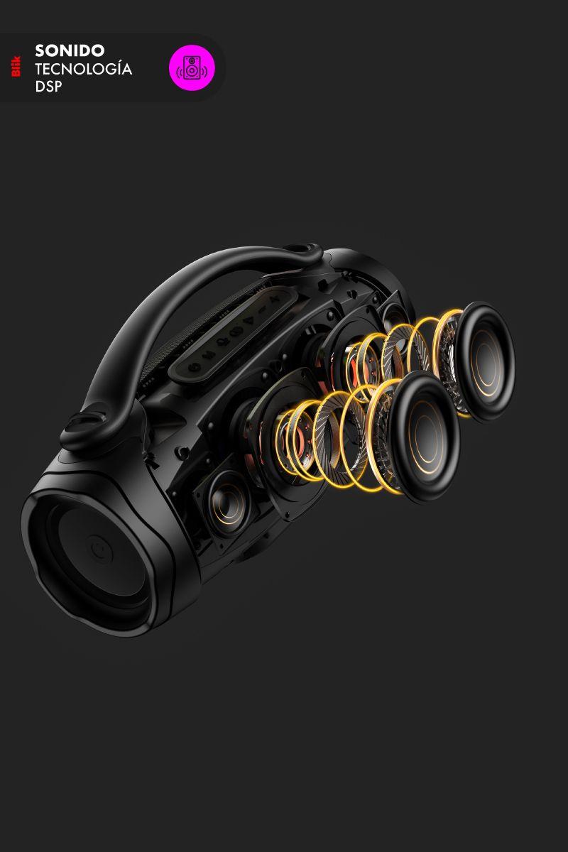 Parlante Bluetooth Portátil Blik Powerbass120 120W 8 Hrs-5