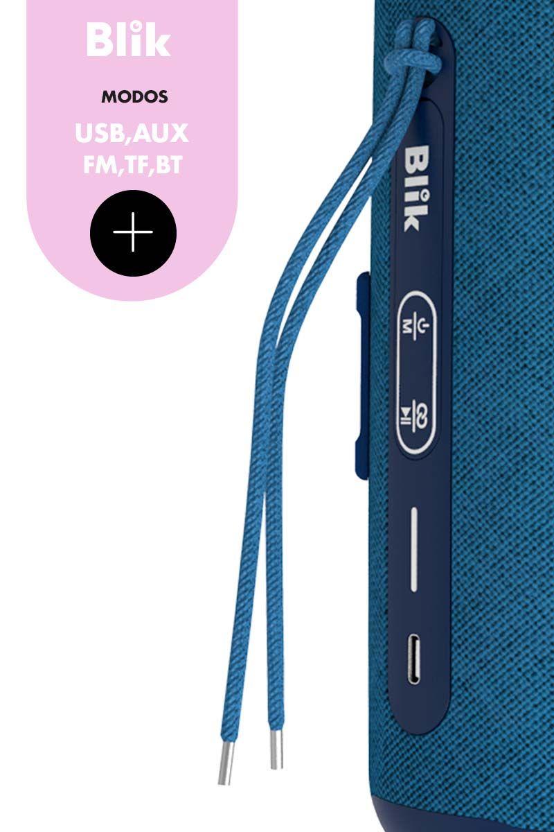 Parlante Bluetooth Portátil Blik HypeGo Azul-3