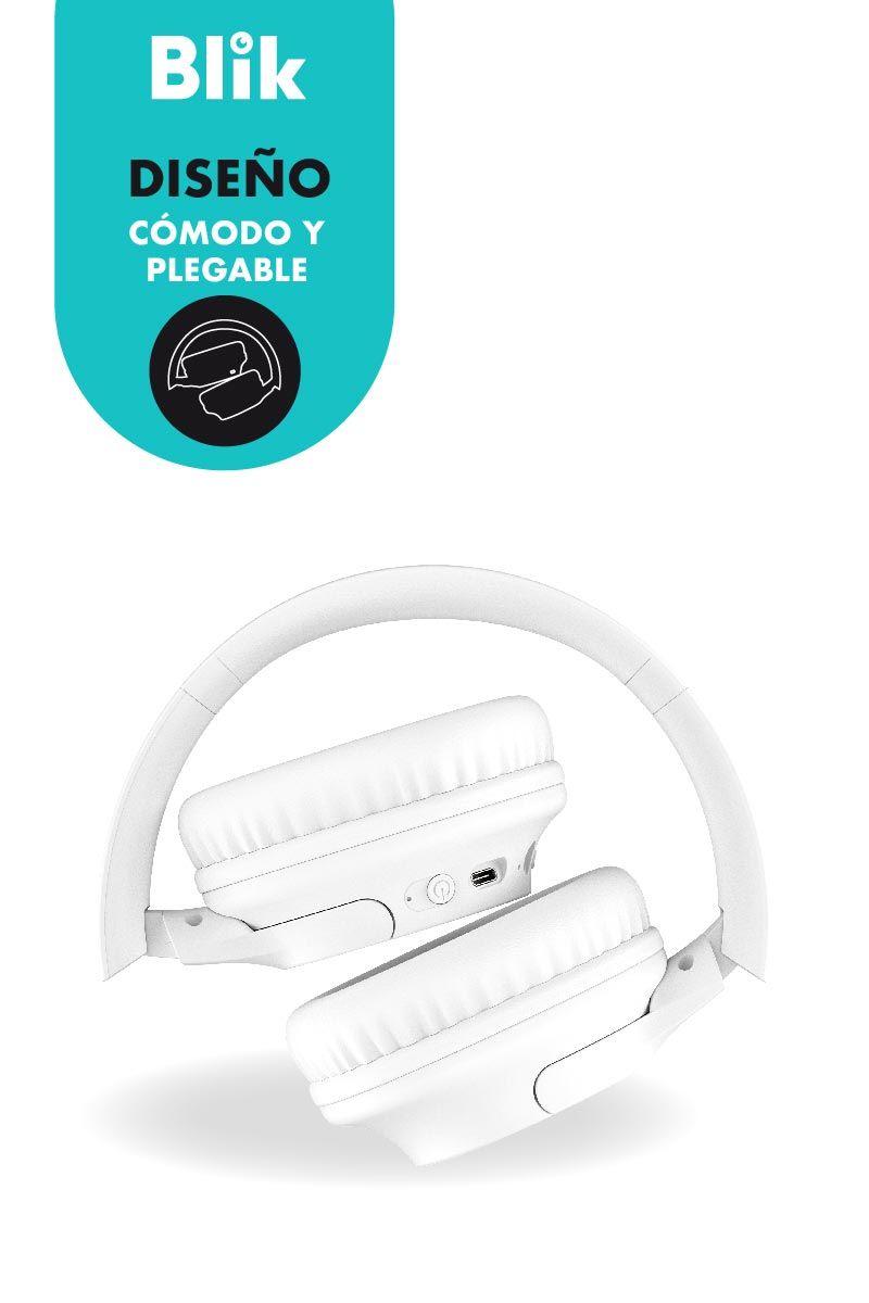 Audífonos Bluetooth Inalámbricos Blik Soul250 Blancos 20 Hrs-3