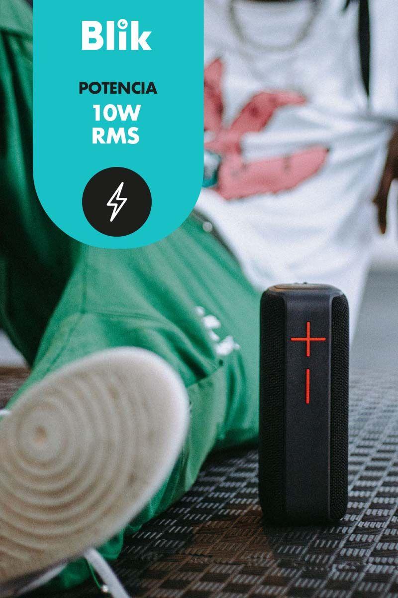 Parlante Bluetooth Portátil Blik Hype Negro 10W IPX6-4