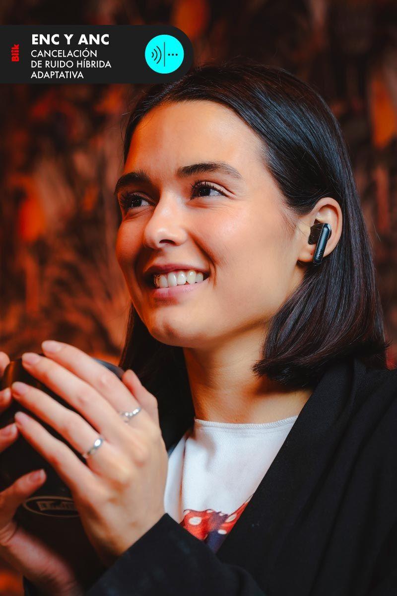 Audifonos Bluetooth Blik Air1000 Cancelación de ruido Adaptativa 25H-2