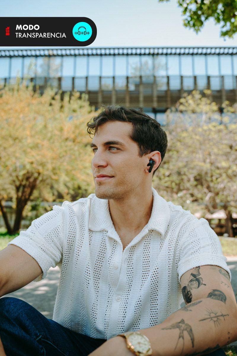 Audifonos Bluetooth Blik Air1000 Cancelación de ruido Adaptativa 25H-3