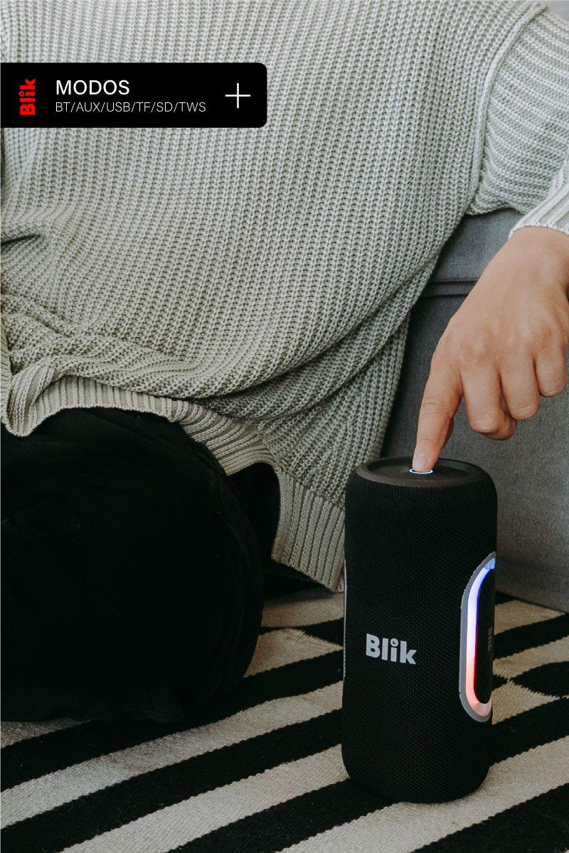 Parlante Bluetooth Portátil Blik Hypebass40 40W IPX5 8 Hrs Crema-6