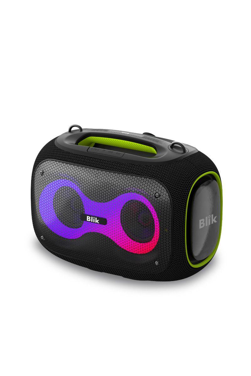 Parlante Bluetooth Portátil Blik Partybass120 Verde120W IPX6-0