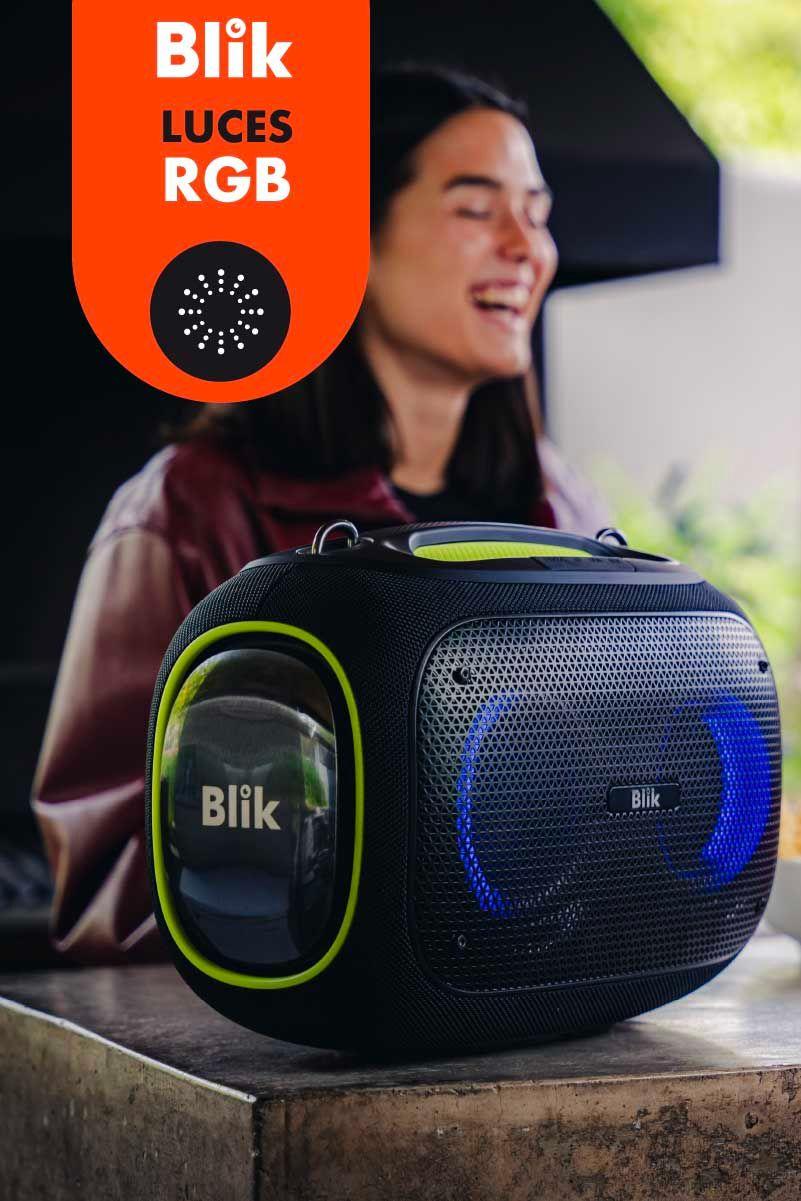 Parlante Bluetooth Portátil Blik Partybass120 Verde120W IPX6-6