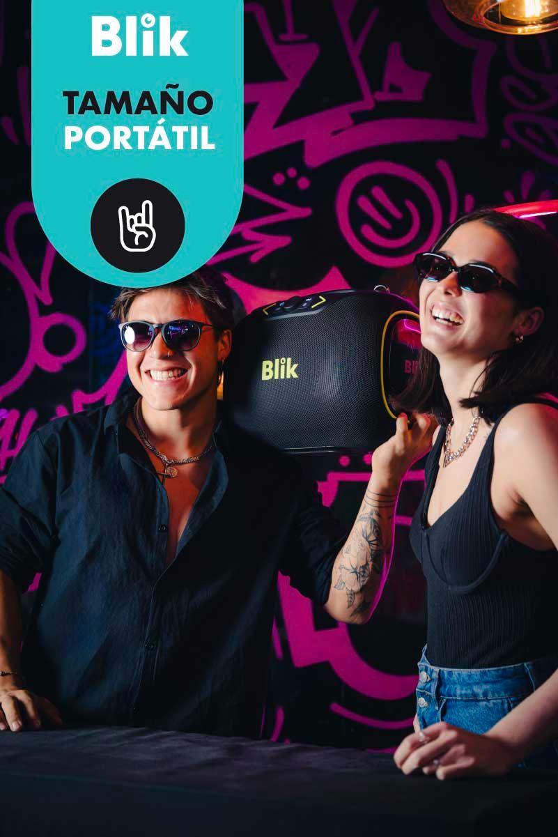 Parlante Bluetooth Portátil Blik Partybass120 Verde120W IPX6-8