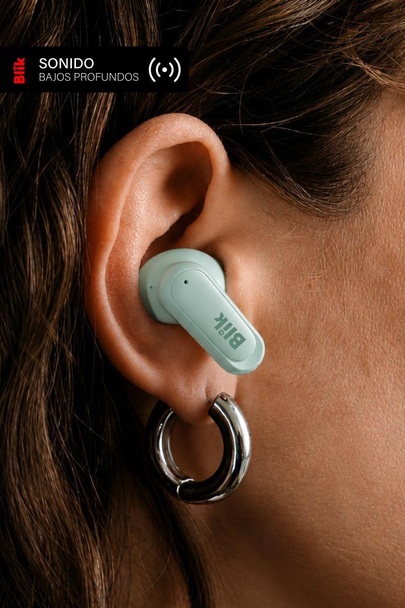 Audifonos Bluetooth Inalámbricos Blik Air500 Verde 30 hrs-3