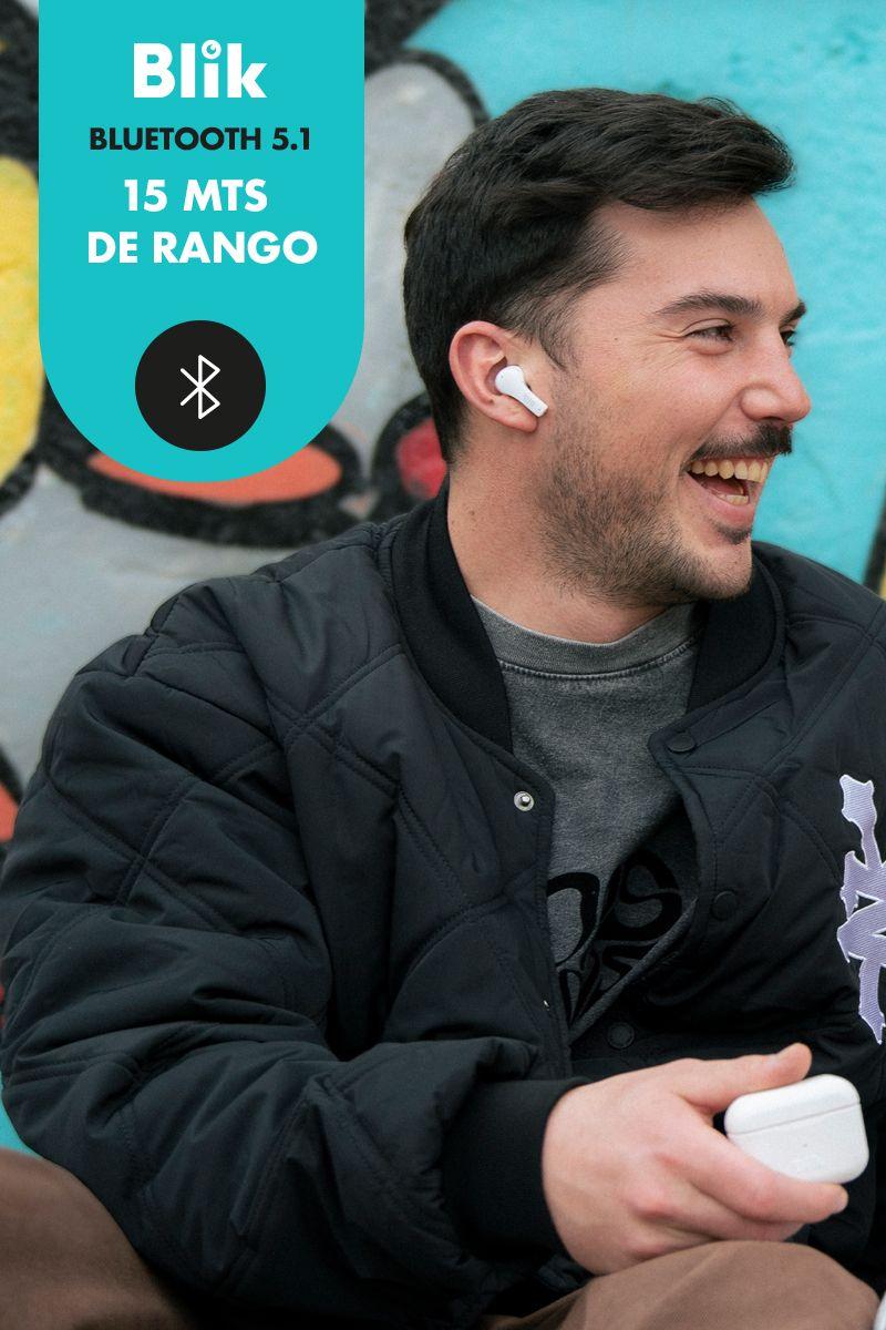Audífonos Bluetooth Blik Air600 Blanco 36 hrs Batería-4