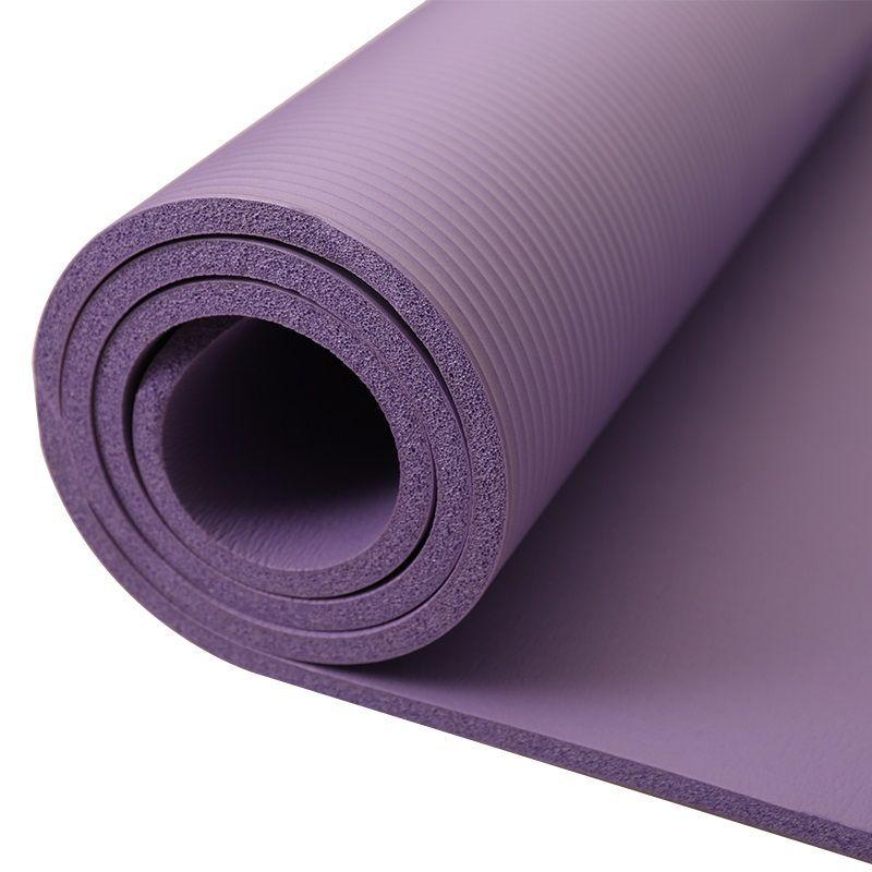 Mat de Yoga 10 mm extra grueso color Morado + Correa-1