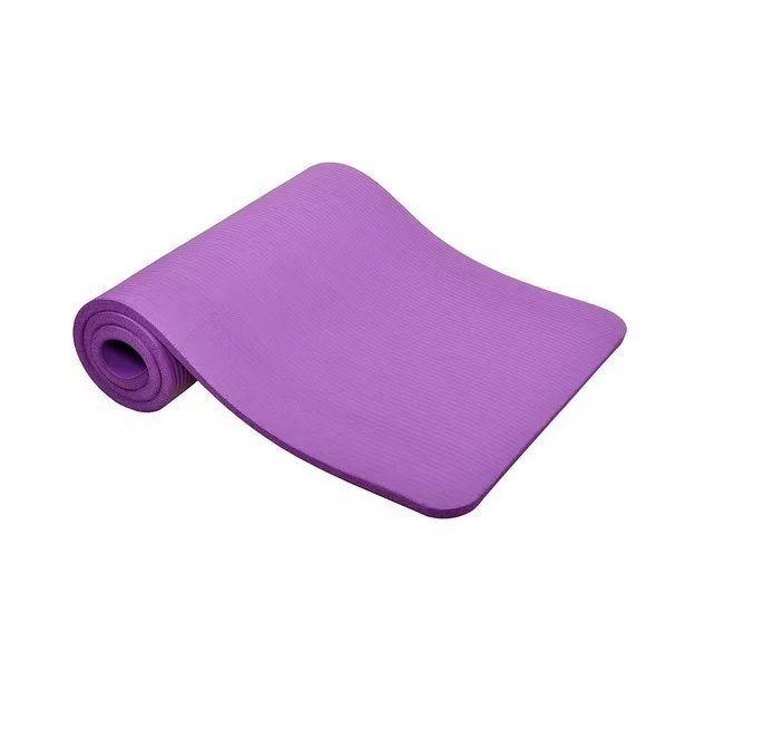 Mat de Yoga 10 mm extra grueso color Morado + Correa-2