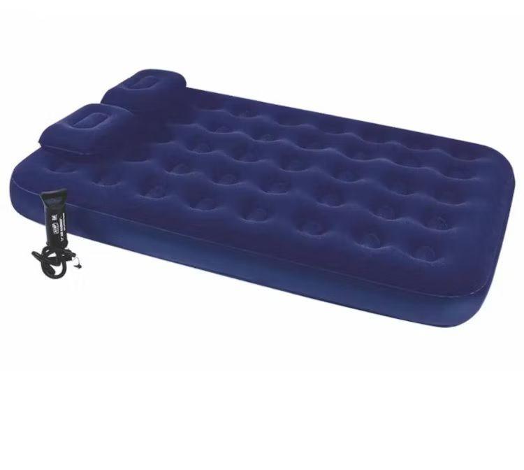 Colchón Inflable 2 plazas + 1 Inflador + 2 Cojines-0