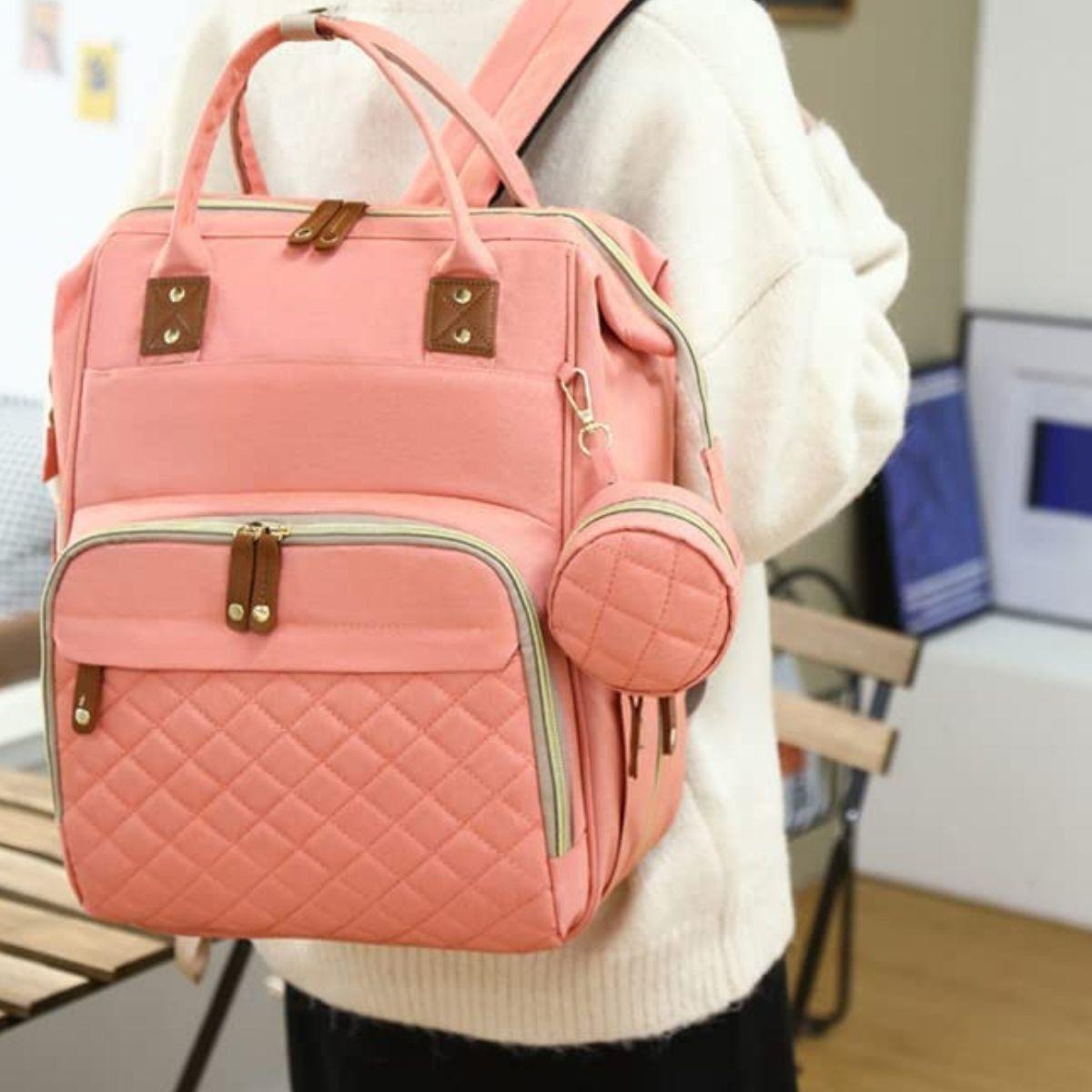 MOCHILA PAÑALERA INFANTIL CON MONEDERO VIAJE BEBE LAU-5