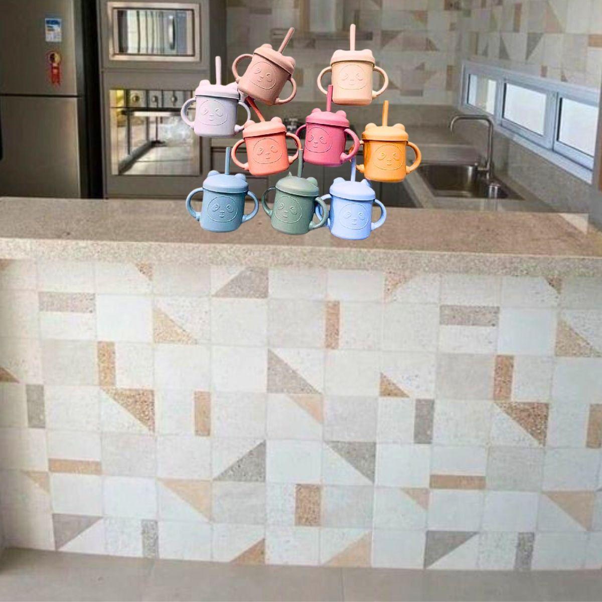 Vaso Bombilla Silicona Diseño Oso Niños Cocina Colegio Lau-6
