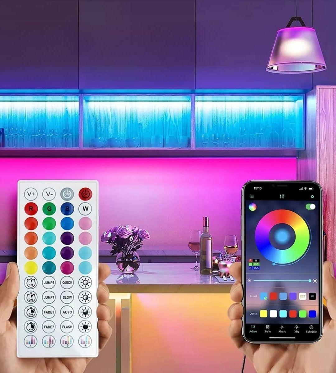 Cinta Decoractiva LED RGB Iluminación 5m Wireless Jhn-7