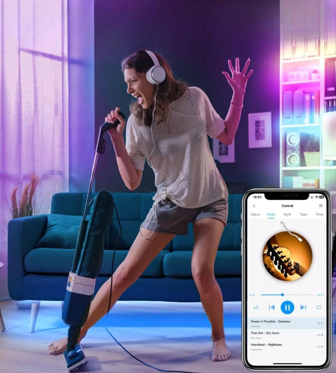 Cinta Decoractiva LED RGB Iluminación 5m Wireless Jhn-8