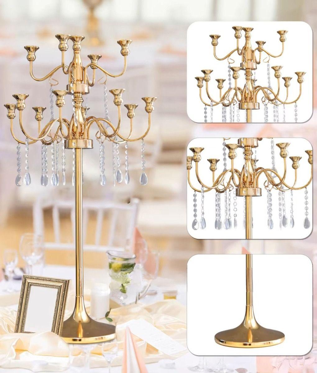 Candelabro Decorativo Lujo Majestuoso Pedestal Hogar Jhn-5