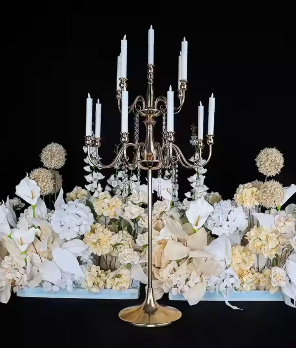 Candelabro Decorativo Lujo Majestuoso Pedestal Hogar Jhn-7