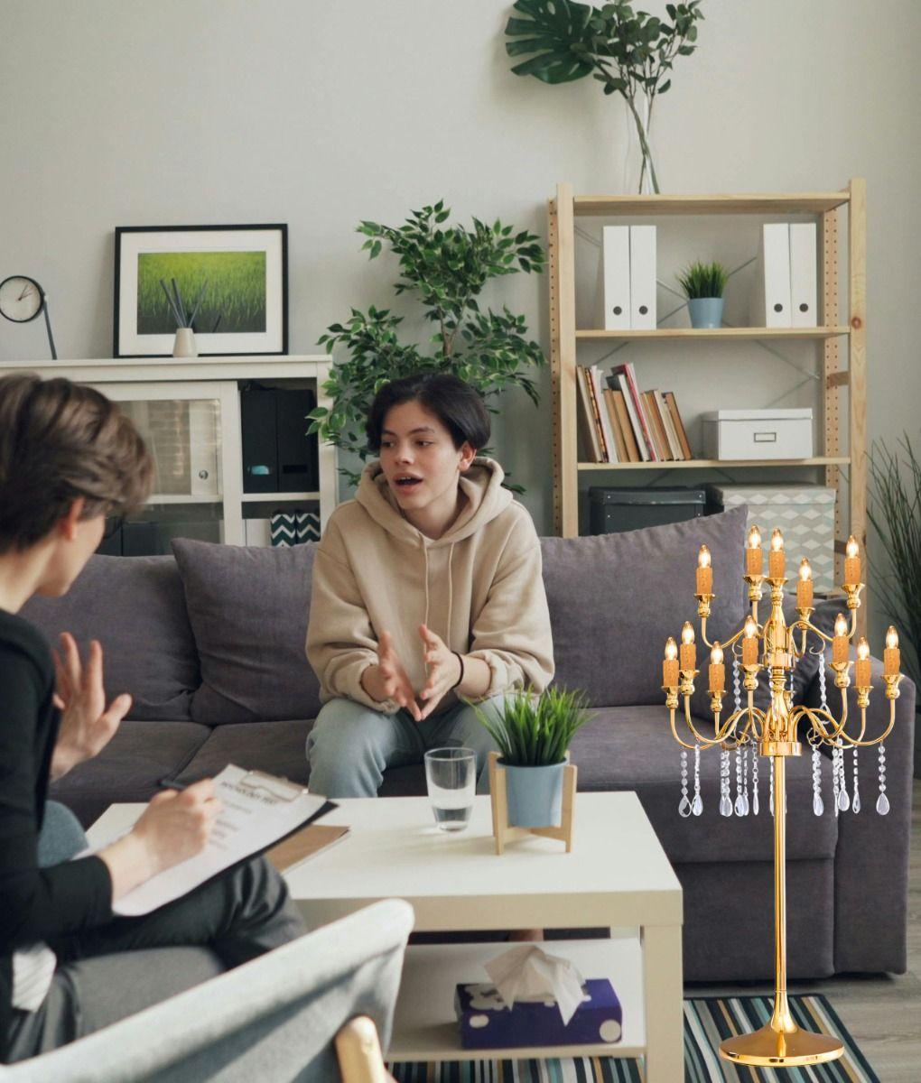Candelabro Decorativo Lujo Majestuoso Pedestal Hogar Jhn-8
