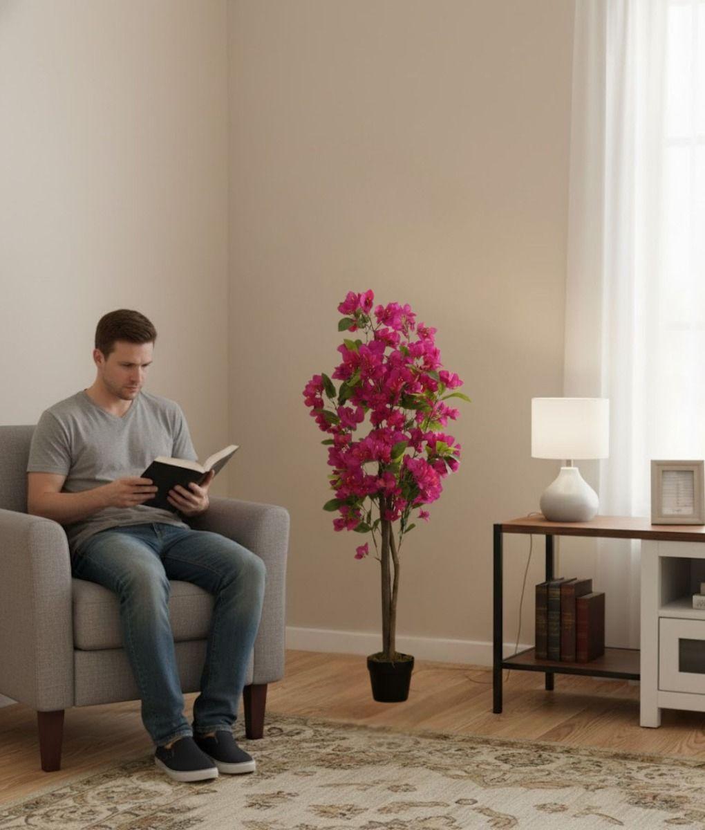 Planta Artificial Arbusto Ornamental Flores Rosas Adorno Jhn-3