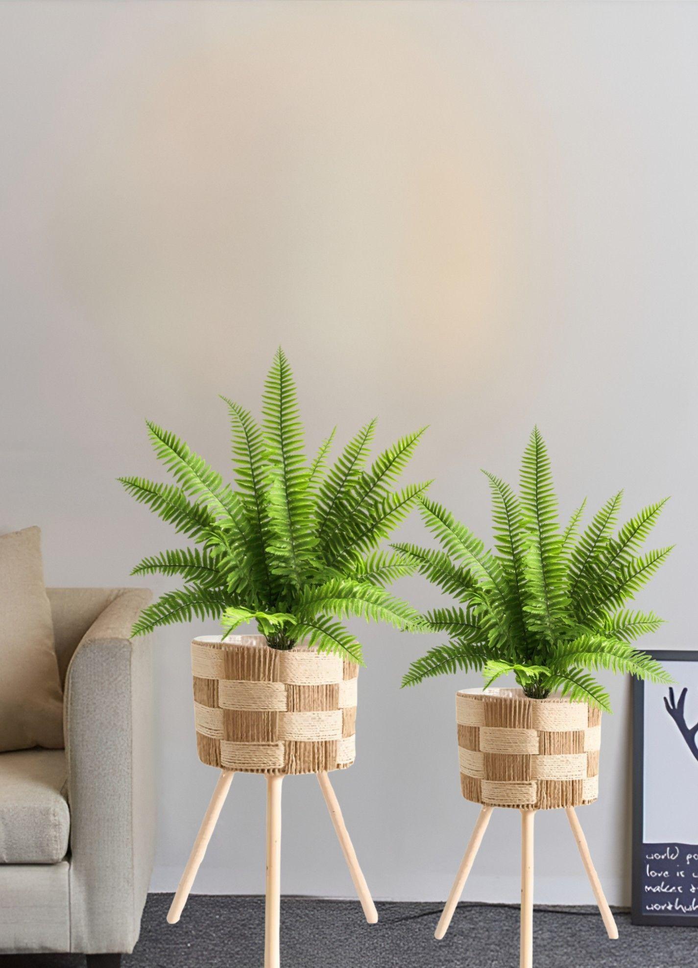 Set De 3 Maceteros Tejidos A Mano Jardín Decoración Jhn-6