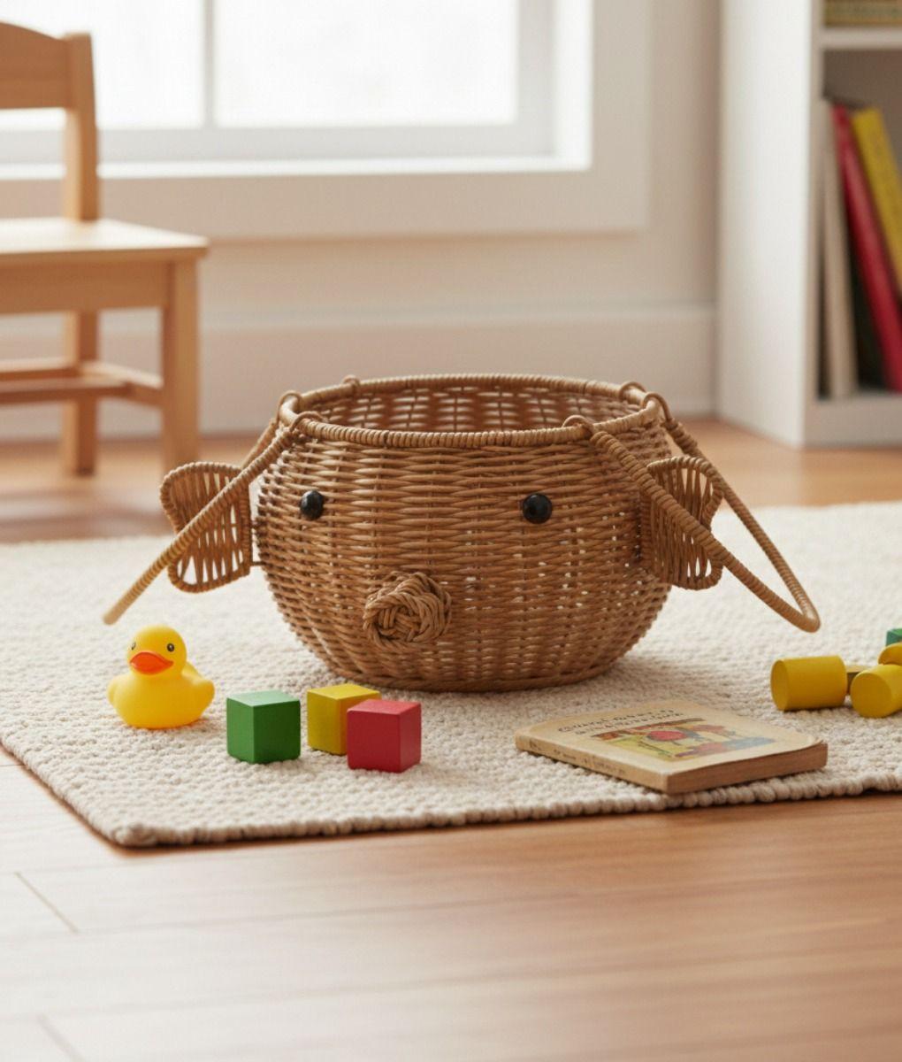 Canasto Decorativo Cesta Organizadora Diseño Animal Jhn-8