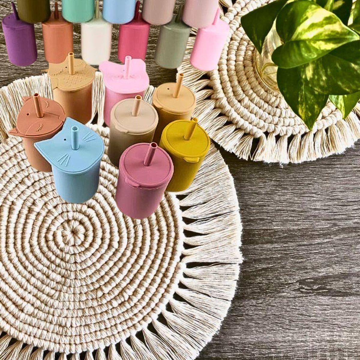 Vaso Silicona Bombilla Antiderrame Divertido Niños Bebes Lau-2