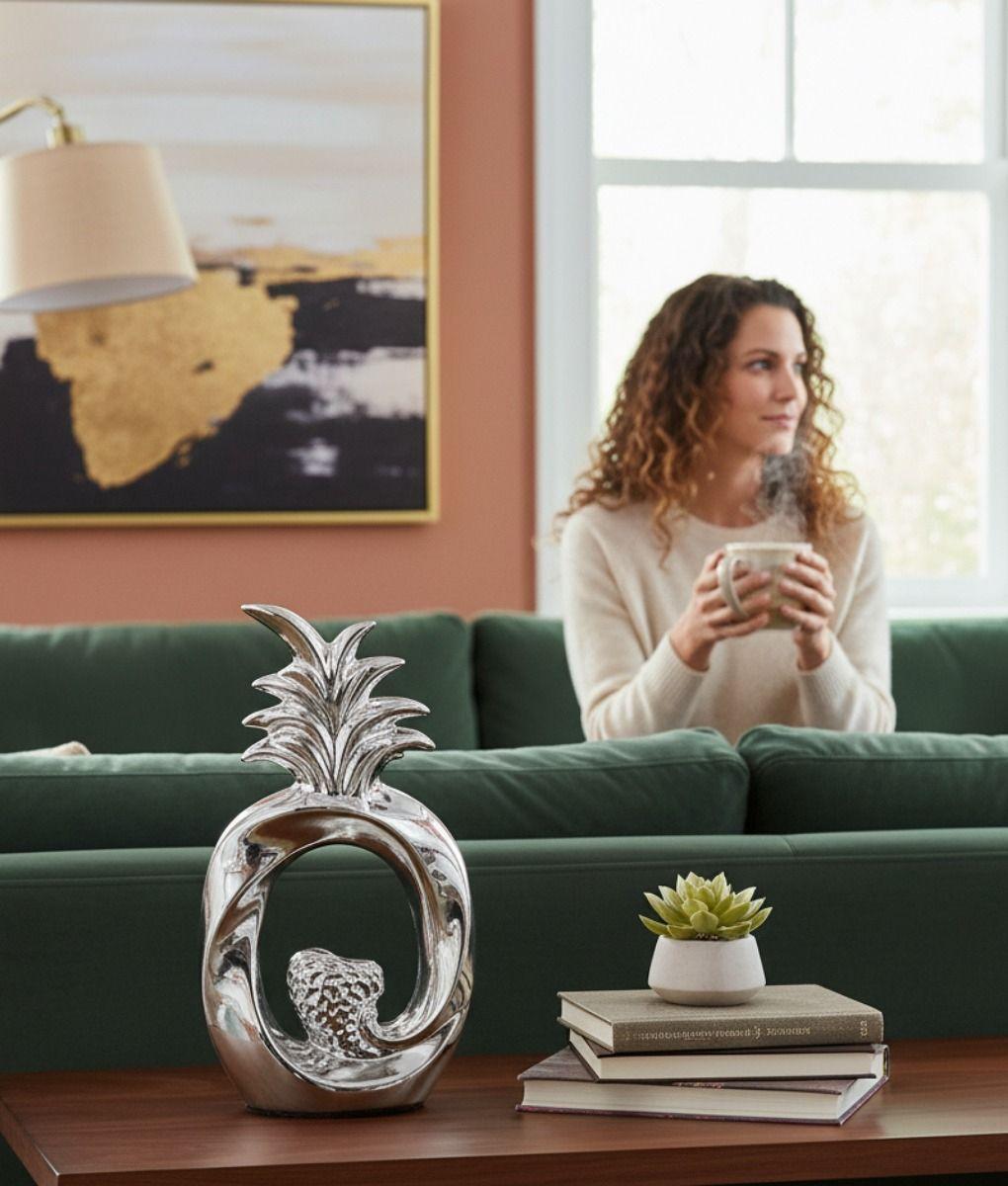 Figura Decorativa Piña Adorno Moderno Estatua Hogar Jhn-7