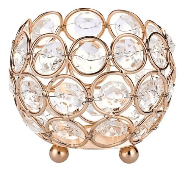 Set 3 Portavelas Decoración Mesa Bola Brillante Hogar Jhn-0