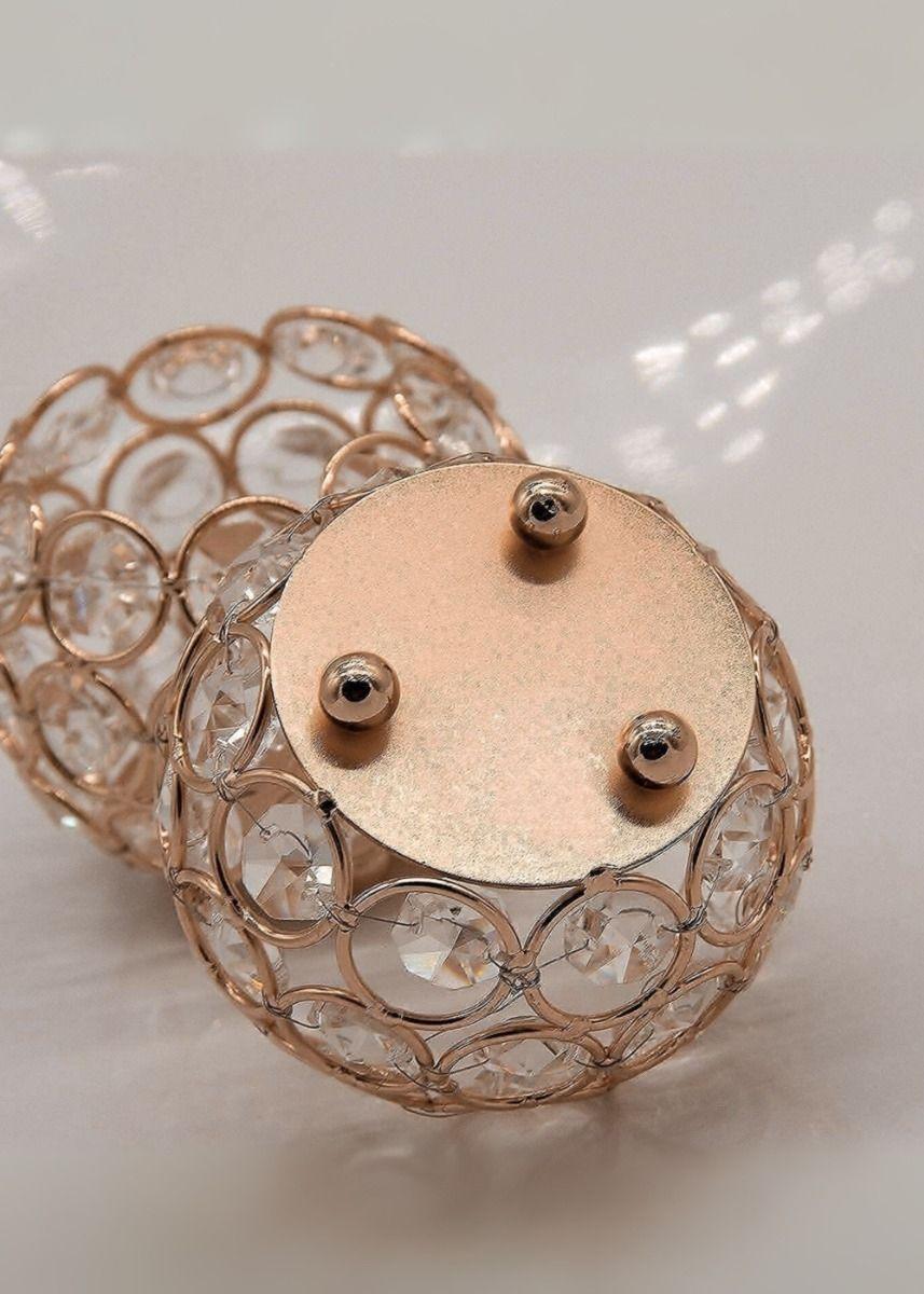 Set 3 Portavelas Decoración Mesa Bola Brillante Hogar Jhn-1