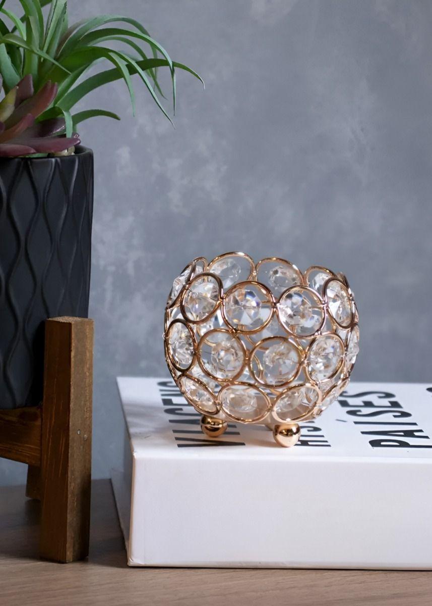 Set 3 Portavelas Decoración Mesa Bola Brillante Hogar Jhn-4