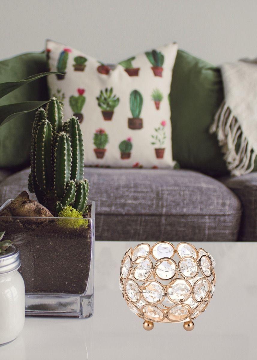 Set 3 Portavelas Decoración Mesa Bola Brillante Hogar Jhn-8