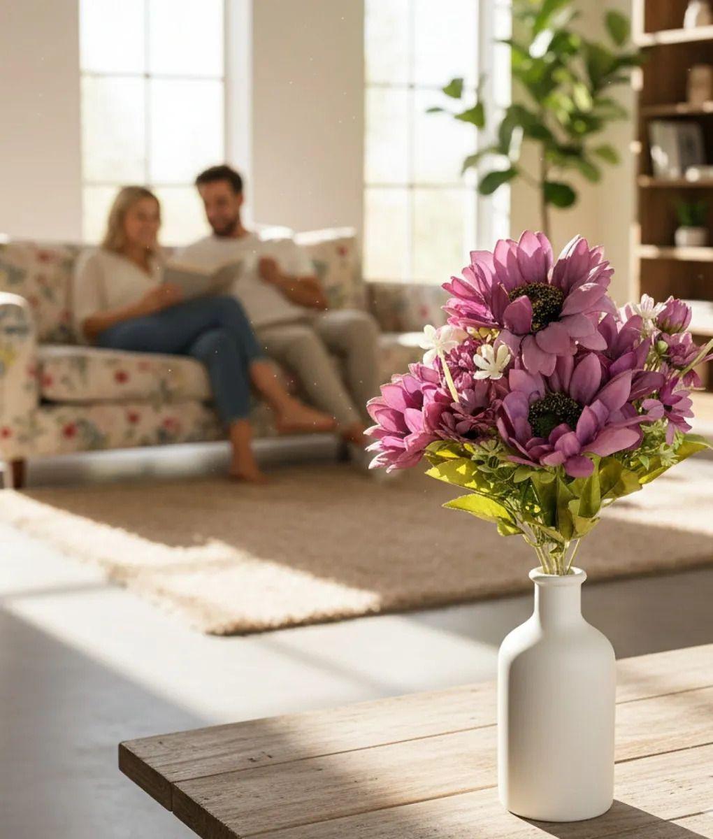 Set 2 Ramo Floral Artificial Silvestre Adorno Decorativo Jhn-3