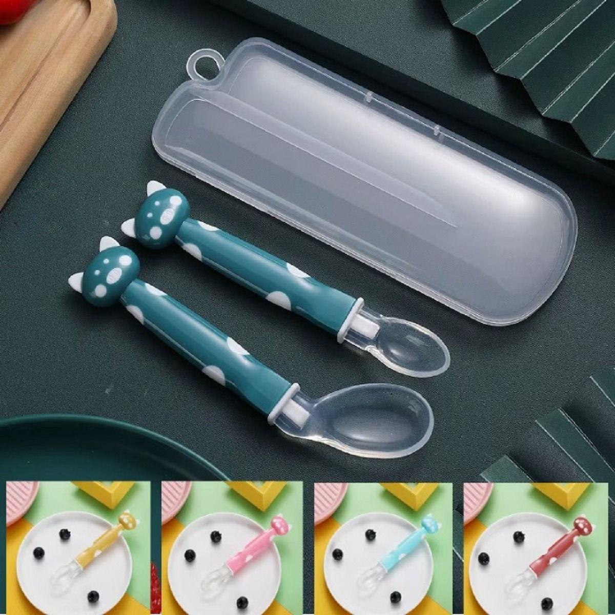 Set 3 Cucharas Silicona Entrenamiento Bebes Cocina Lau-8
