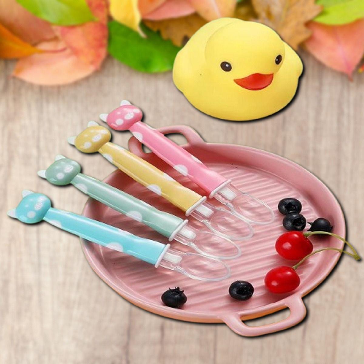 Set 3 Cucharas Silicona Entrenamiento Bebes Cocina Lau-9