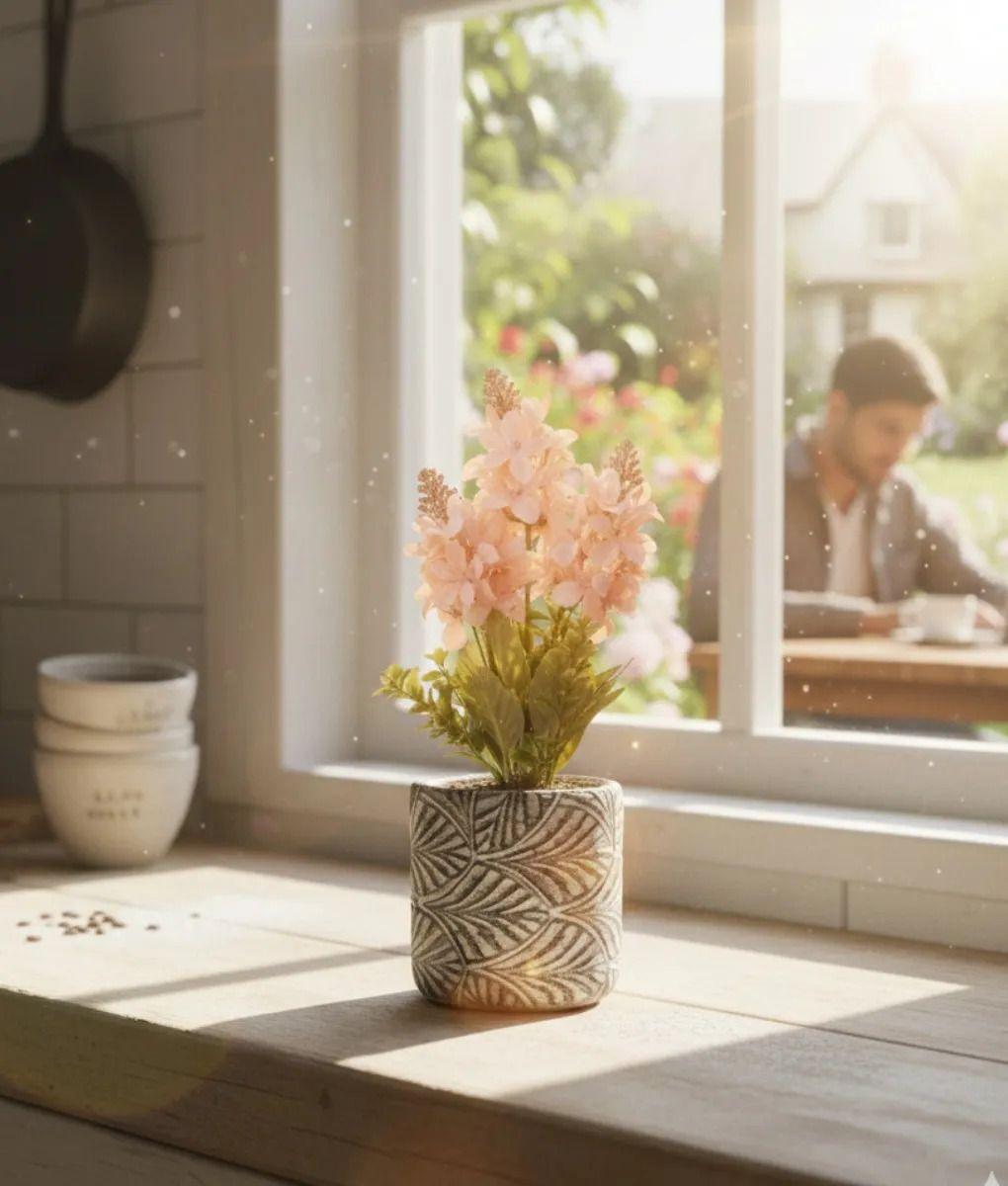 Planta Decorativa Artificial Ramillete Floral Hogar Jhn-5