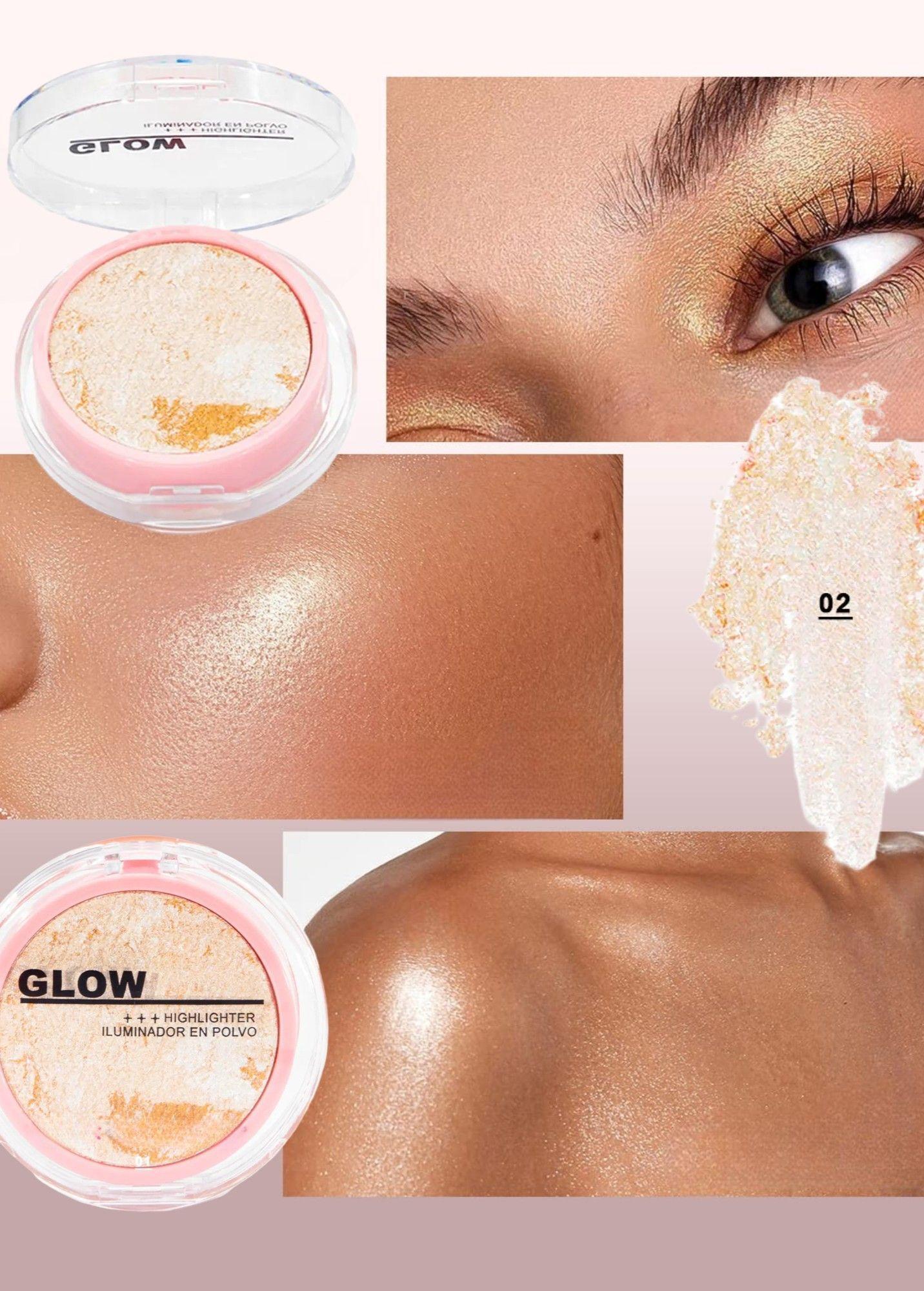Set 2 Iluminador Polvo Rostro Brillo Sutil Luminosidad Jhn-5
