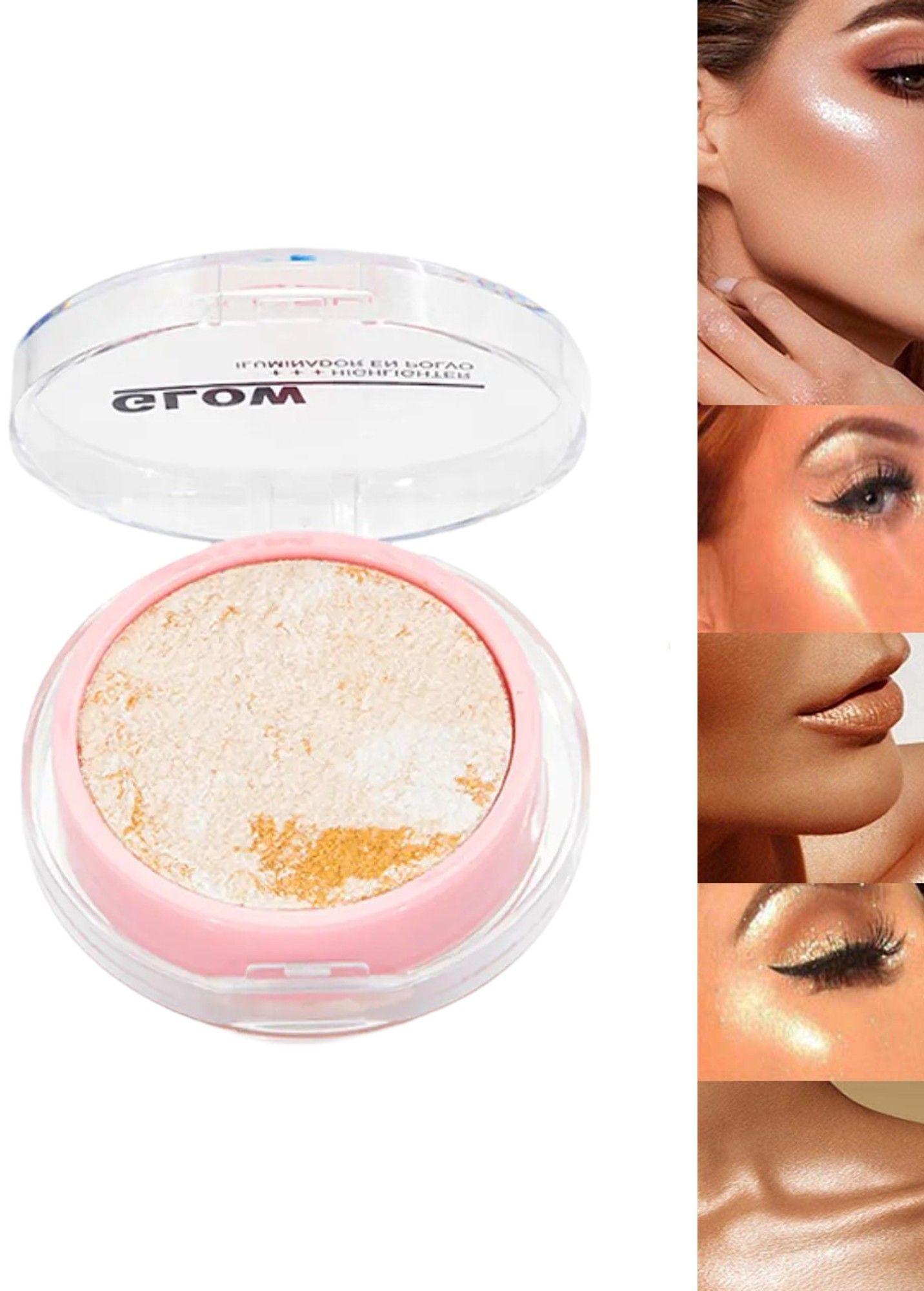 Set 2 Iluminador Polvo Rostro Brillo Sutil Luminosidad Jhn-7