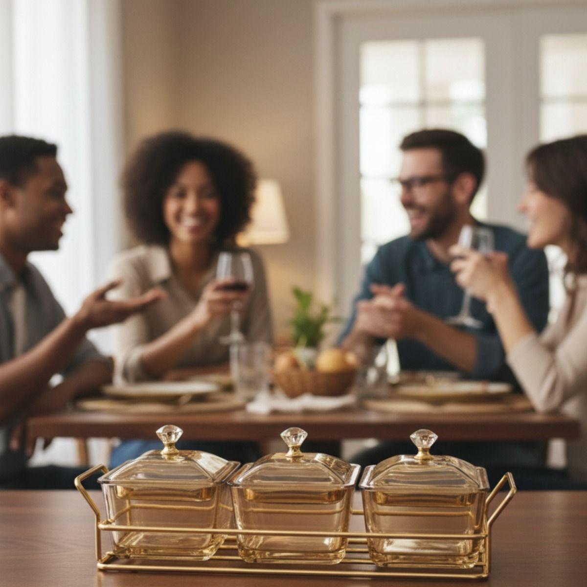 Set 3 Frasco Contenedor Soporte Organizador Decorativo Jhn-2